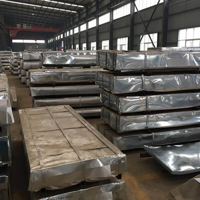 SGCH SGCC गर्म डूबा जस्ती नालीदार स्टील शीट छत 0.6-3m