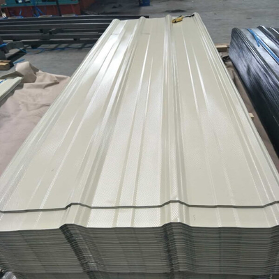30-275g/M2 रंग लेपित छत शीट 600-1100mm सफेद नालीदार धातु छत
