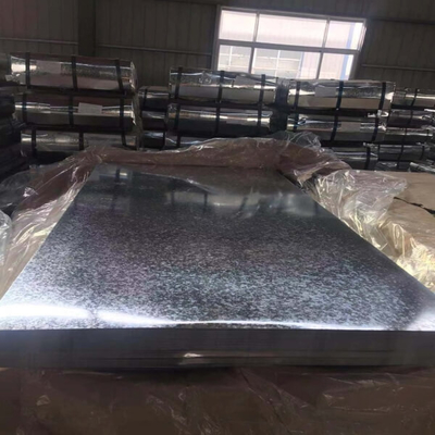A653 0.12mm-4mm जस्ती स्टील शीट Z140 हॉट डिप जिंक स्टील 26 गेज